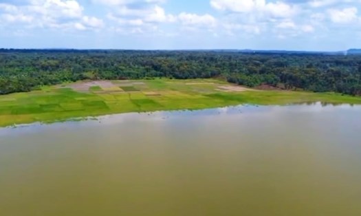Một góc hồ Ea Nhái, tỉnh Đắk Lắk.