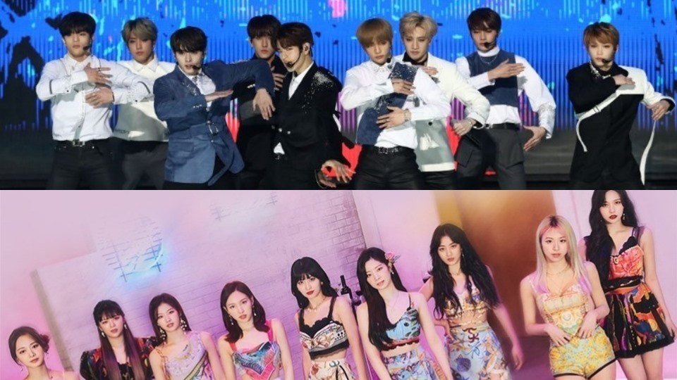Nhóm nhạc Stray Kids, TWICE. Ảnh: AFP, Poster. Nhóm nhạc Stray Kids, TWICE. Ảnh: AFP, Poster.