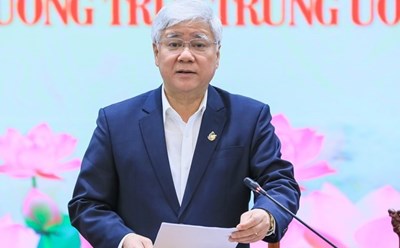 Bí thư Trung ương Đảng, Chủ tịch UBTƯ MTTQ Việt Nam Đỗ Văn Chiến. Ảnh: Phạm Đông