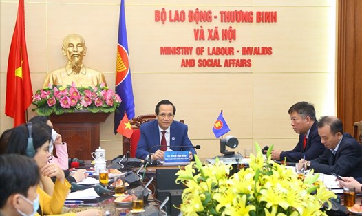 Việt Nam tham dự Hội nghị Hội đồng Cộng đồng Văn hóa - Xã hội ASEAN lần thứ 27 với hình thức trực tuyến. Ảnh: Bộ LĐTBXH