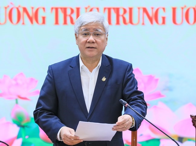 Ông Đỗ Văn Chiến phát biểu tại hội nghị. Ảnh: QV