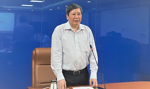 Ông Trần Thanh Hải – Phó Chủ tịch Thường trực Tổng  LĐLĐVN chủ trì hội nghị. Ảnh: TLĐ