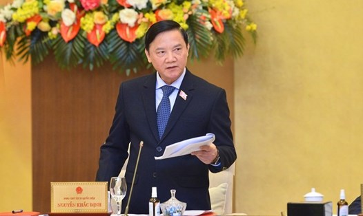 Phó Chủ tịch Quốc hội Nguyễn Khắc Định làm Trưởng Ban soạn thảo. Ảnh: QH