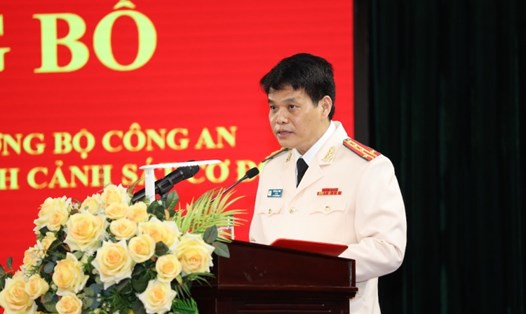 Đại tá Lê Ngọc Châu - Giám đốc Công an tỉnh Hải Dương được điều động, bổ nhiệm làm Tư lệnh Bộ Tư lệnh Cảnh sát cơ động. Ảnh: VGP