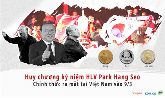 Kỷ niệm chương Park Hang-seo sẽ chính thức ra mắt tại Việt Nam từ ngày 9.3. Ảnh: DJM cung cấp