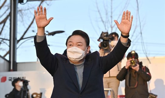 Ứng viên Yoon Suk-yeol của Đảng Quyền lực Nhân dân Hàn Quốc. Ảnh: AFP