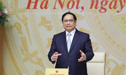 Thủ tướng Chính phủ Phạm Minh Chính phát biểu tại phiên họp. Ảnh: Dương Giang