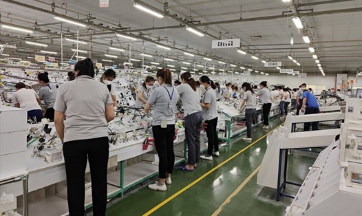 Một phân xưởng sản xuất của Công ty Yazaky tại KCN Đông Mai, thị xã Quảng Yên, tỉnh Quảng Ninh. Ảnh: Nguyễn Hùng