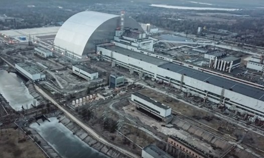 Nhà máy điện hạt nhân Chernobyl. Ảnh cắt từ video Bộ Quốc phòng Nga