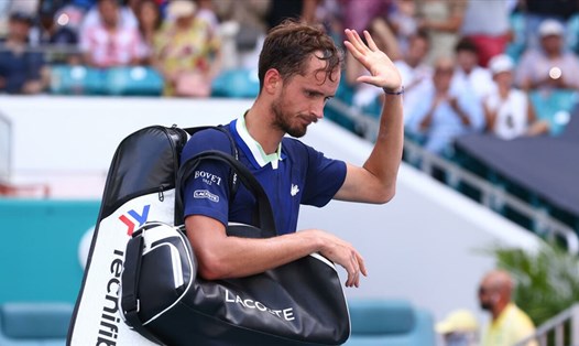 Daniil Medvedev bị loại sớm ở giải đấu thứ hai liên tiếp trên đất Mỹ, sau Indian Wells là Miami Open. Ảnh: ATP