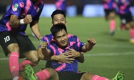 Đội Sài Gòn vào tứ kết Cúp Quốc gia 2022 sau khi loại đội TPHCM. Ảnh: Thanh Vũ