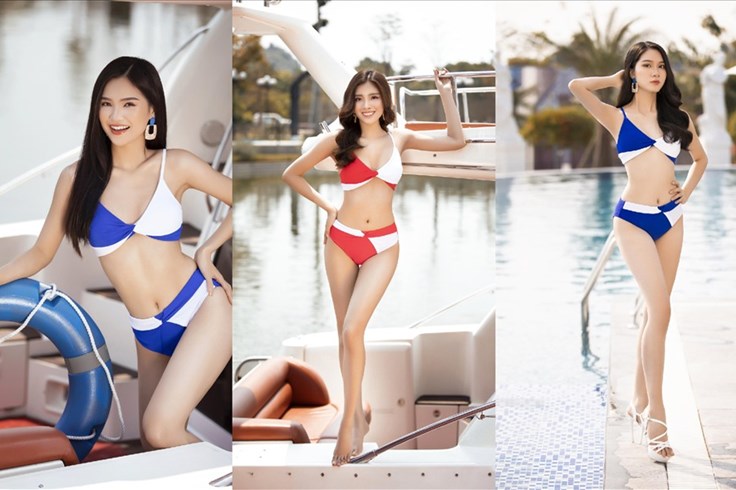Top 64 thí sinh Miss World Việt Nam khoe dáng với bikini
