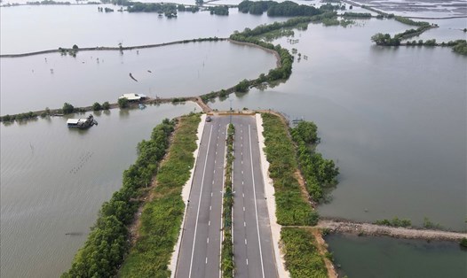 Khu vực chờ nối vào dự án cầu Phước An, đường liên cảng Cái Mép - Thị Vải. Ảnh: K.L