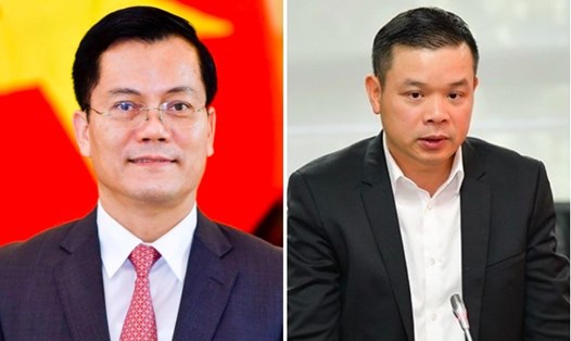 Thứ trưởng Bộ Ngoại giao Hà Kim Ngọc (ảnh trái) và Phó Chủ tịch Ủy ban Quản lý vốn nhà nước tại doanh nghiệp Đỗ Hữu Huy. Ảnh: VGP