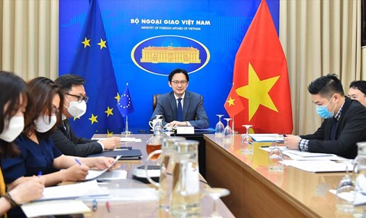 Phiên họp tiểu ban chính trị Việt Nam - EU lần thứ hai. Ảnh: BNG