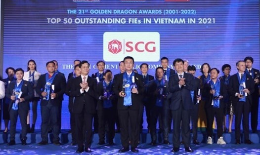 SCG được vinh danh trong top 50 doanh nghiệp FDI tiêu biểu tại Việt Nam năm 2021-2022 tại Lễ trao giải Rồng Vàng lần thứ 21
