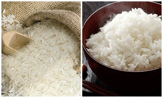 Gạo trắng không chứa gluten, có thể sử dụng an toàn cho chế độ ăn kiêng không chứa gluten. Ảnh ghép: An An.