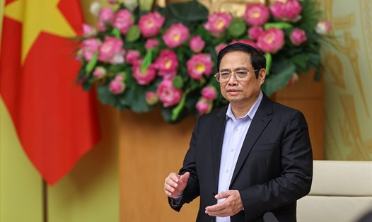 Thủ tướng Chính phủ Phạm Minh Chính chủ trì phiên họp. Ảnh: Nhật Bắc