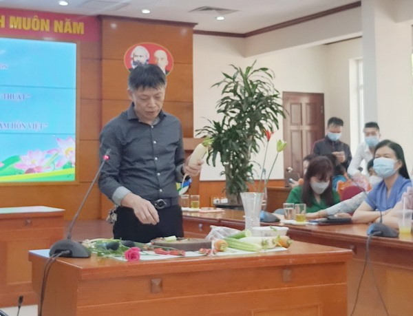 Tập huấn cho các đội tham gia Hội thi. Ảnh: CĐN