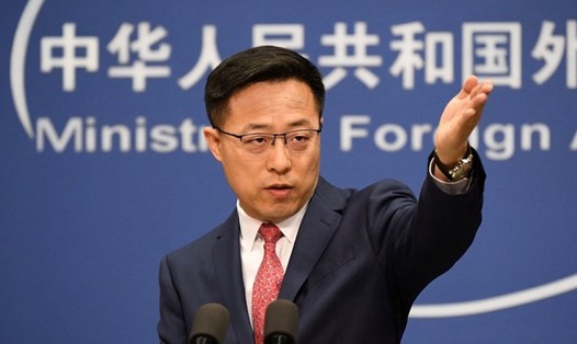 Phát ngôn viên Bộ Ngoại giao Trung Quốc Triệu Lập Kiên. Ảnh: AFP