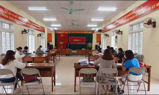 Đoàn làm việc làm việc với công đoàn cơ sở xã Mường Lang, Trường Tiểu học – THCS Mường Lang, Trường mầm non Mường Lang.