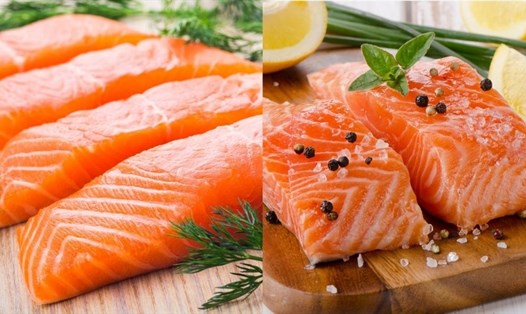 Cá hồi giàu protein và chất béo lành mạnh, có lợi cho việc giảm cân. Đồ họa: Thanh Ngọc