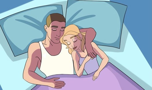 Tư thế ngủ của các cặp vợ chồng có thể tiết lộ tình cảm hiện tại của họ đang mặn nồng hay giận dỗi. Ảnh: Bright Side