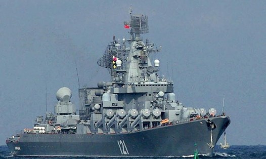 Soái hạm Moskva của hạm đội Biển Đen Nga. Ảnh: AFP