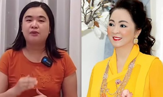 Chủ kênh Youtube "Lang thang đường phố" (trái) và bà Nguyễn Phương Hằng.