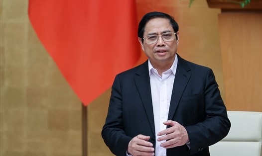 Thủ tướng Phạm Minh Chính chủ trì phiên họp Chính phủ chuyên đề về công tác quy hoạch. Ảnh: Nhật Bắc