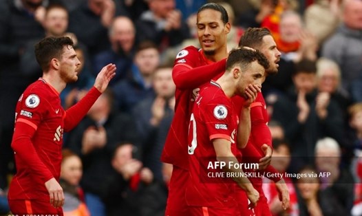 Liverpool có chiến thắng quan trọng trước Watford để tạm vươn lên dẫn đầu bảng Ngoại hạng Anh. Ảnh: AFP