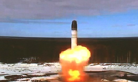 Nga phóng thử thành công tên lửa đạn đạo liên lục địa RS-28 Sarmat. Ảnh: Bộ Quốc phòng Nga