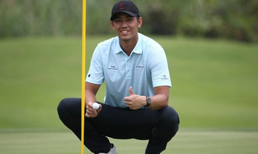 Golfer Nguyễn Huy Thắng ghi điểm điểm hole in one trong ngày thi đấu áp chót giải vô địch Golf Quốc gia 2022 – Cúp VinFast. Ảnh: Như Ý