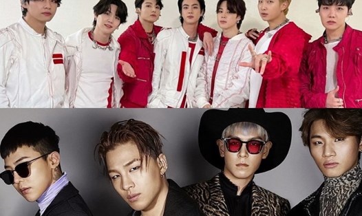 BTS, Big Bang cạnh tranh ngôi vương BXH thương hiệu ca sĩ tháng 4. Ảnh: Xinhua