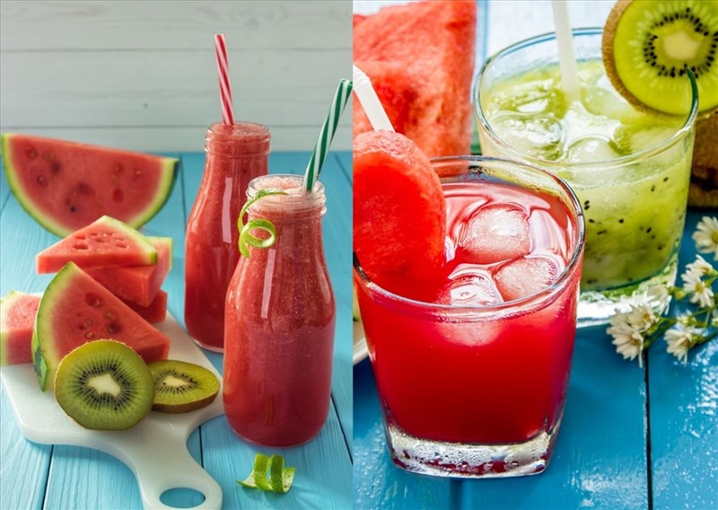Lợi ích và cách làm nước ép dưa hấu, kiwi cho ngày hè tươi mát