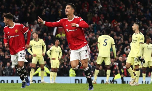 Ronaldo là niềm hy vọng của Man United trước Arsenal. Ảnh: AFP