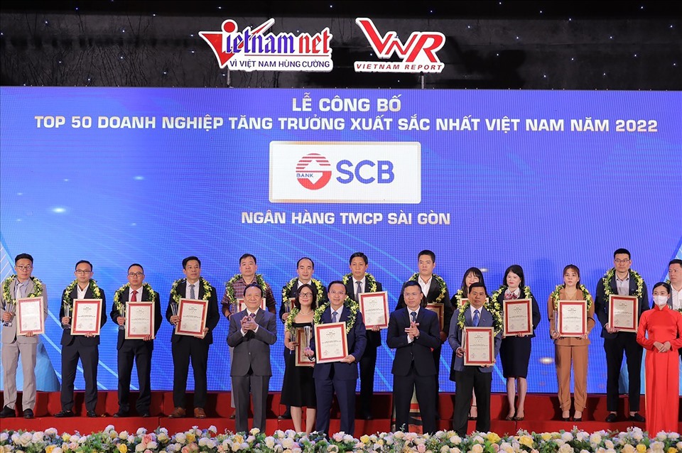 SCB được vinh danh trong top 50 doanh nghiệp tăng trưởng tốt nhất Việt Nam