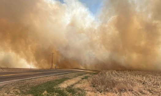 Cháy rừng ở Nebraska, Mỹ. Ảnh: Nebraska state patrol