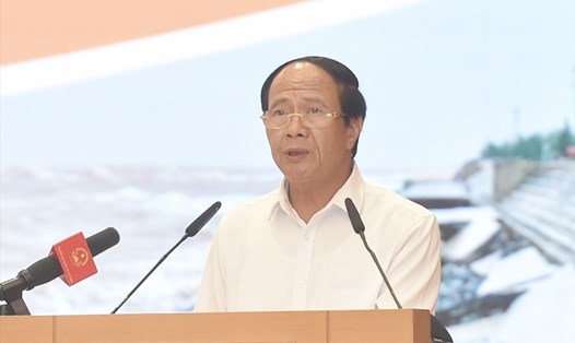 Phó Thủ tướng Chính phủ Lê Văn Thành phát biểu tại hội nghị. Ảnh: Đức Tuân