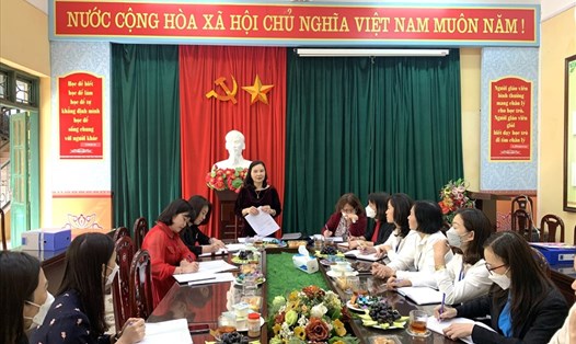 Ủy ban Kiểm tra Liên đoàn Lao động huyện Gia Lâm đã tiến hành kiểm tra việc chấp hành Điều lệ Công đoàn Việt Nam. Ảnh: CĐH