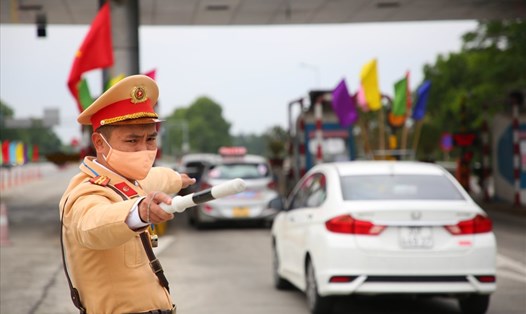 Lực lượng Cảnh sát giao thông sẽ ra quân bảo đảm trật tự an toàn giao thông dịp SEA Games 31. Ảnh: Đ.H