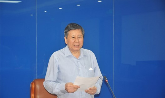 Bí thư Đảng uỷ, Phó Chủ tịch Thường trực Tổng LĐLĐVN Trần Thanh Hải phát biểu tại hội nghị. Ảnh: Bảo Hân