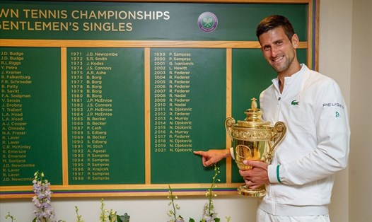 Không cần tiêm vaccine COVID-19, Novak Djokovic sẽ được thi đấu tại Wimbledon năm nay. Ảnh: Wimbledon