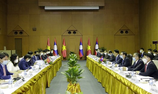 Quang cảnh cuộc Tham vấn cấp Bộ trưởng Ngoại giao Việt Nam - Lào lần thứ 9. Ảnh: TTXVN