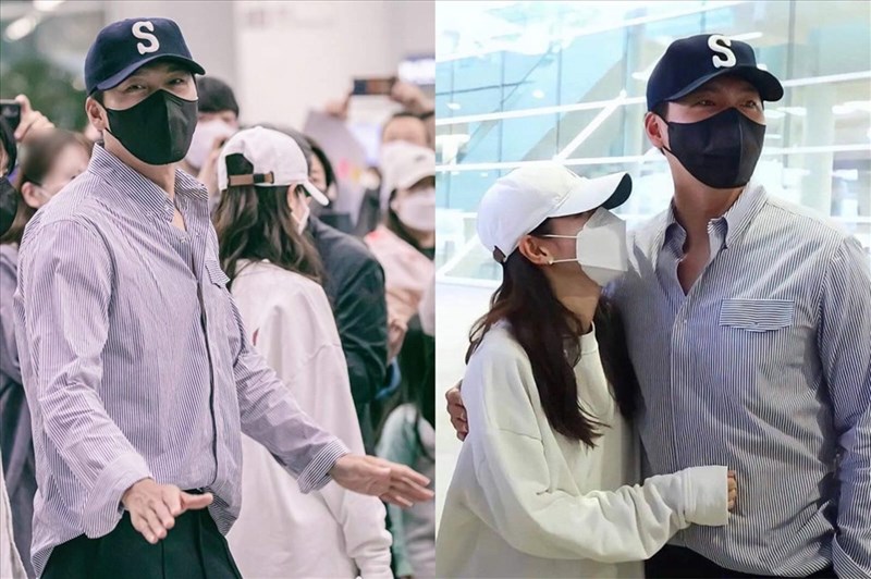 Trở về Hàn sau tuần trăng mật, hình ảnh Hyun Bin bảo vệ vợ gây xôn xao