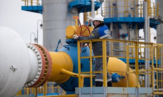 Cơ sở lưu trữ khí đốt của Gazprom ở Kasimov, Nga. Ảnh: Bloomberg