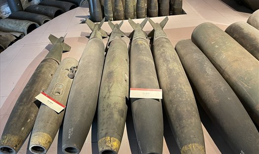 Một số loại bom mìn Mỹ sử dụng trong chiến tranh Việt Nam. Ảnh: Viện Tự động hóa kỹ thuật quân sự cung cấp