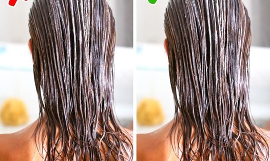 Một trong những sai lầm khi chăm sóc tóc nhiều người mắc phải đó là ủ dầu xả quá lâu. Ảnh: Bright side