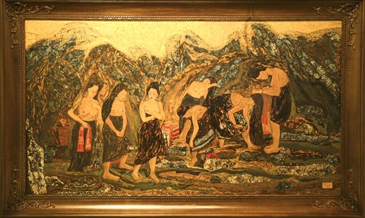 Bức tranh "Sắc Duyên" của họa sĩ Phạm Ngọc My tại triển lãm "The Nude 1"