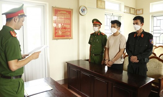 Cơ quan CSĐT Công an tỉnh Hà Tĩnh khởi tố, bắt tạm giam đối tượng Hoàng. Ảnh: CA.